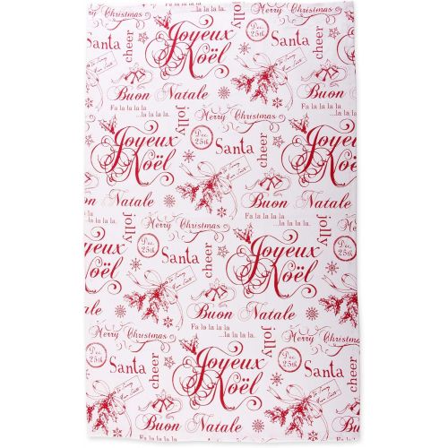  DII Vintage Christmas Collection Dishtowel, 18x28, Joyeux Noel, 2 Piece