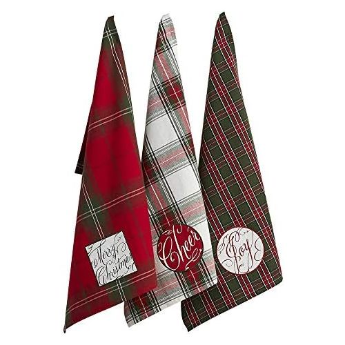  DII 5076 Holiday Botanical Dishtowel, S/3, 3 Piece