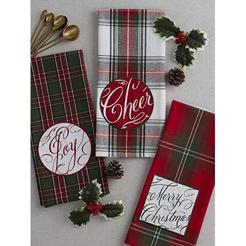  DII 5076 Holiday Botanical Dishtowel, S/3, 3 Piece