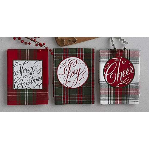  DII 5076 Holiday Botanical Dishtowel, S/3, 3 Piece