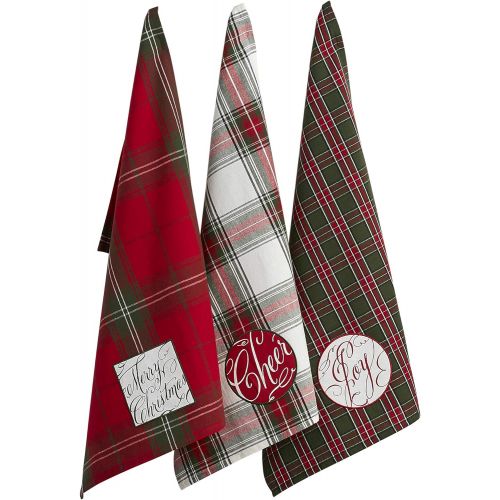  DII 5076 Holiday Botanical Dishtowel, S/3, 3 Piece