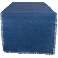 DII 100% Jute, Rustic, Vintage Table Runner, for Parties, BBQs, Everyday, Holidays Use, 15x74, Nautical, 15 x 74, Solid Blue