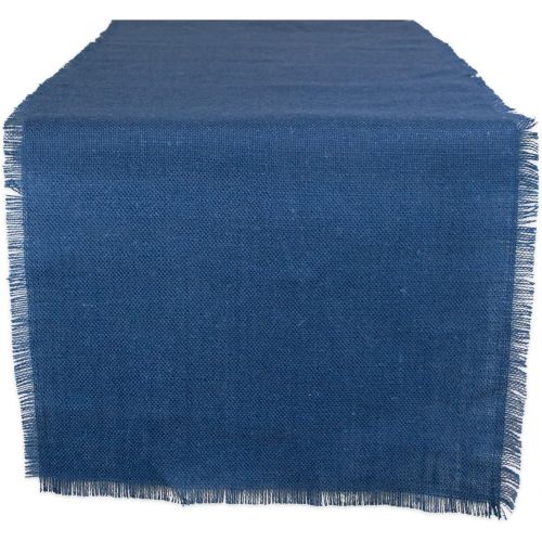  DII 100% Jute, Rustic, Vintage Table Runner, for Parties, BBQs, Everyday, Holidays Use, 15x74, Nautical, 15 x 74, Solid Blue