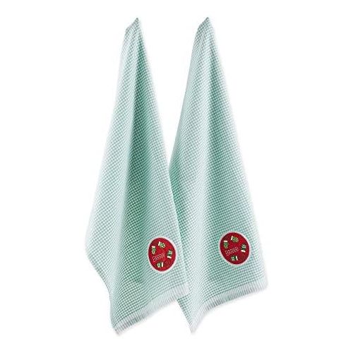  DII Cotton Embellished Christmas Holiday Dish Towels, 18x28 Set of 2, Decorative Oversized Kitchen Towels,Perfect Home and Kitchen Gift-Brrrr Mittens