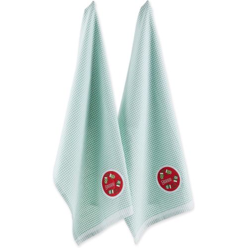  DII Cotton Embellished Christmas Holiday Dish Towels, 18x28 Set of 2, Decorative Oversized Kitchen Towels,Perfect Home and Kitchen Gift-Brrrr Mittens