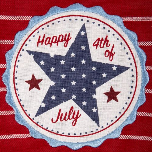  DII Kitchen Collection 100% Machine Washable Cotton for Entertaining, Cooking, Baking or Barbeques, Dishtowel Set, Happy 4th of July 3 Piece