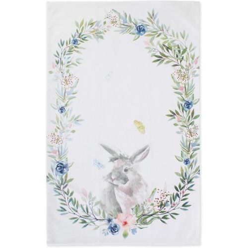  DII Flower Garden Kitchen Textiles, Dishtowel S/3, Floral Bunnies 3 Piece