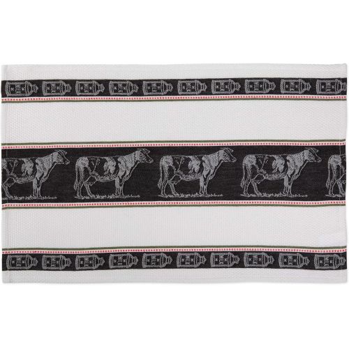  DII CAMZ11106 Cotton Jacquard Dish, Decorative Oversized Towels, Perfect Home and Kitchen Gift, 18x28, Cow