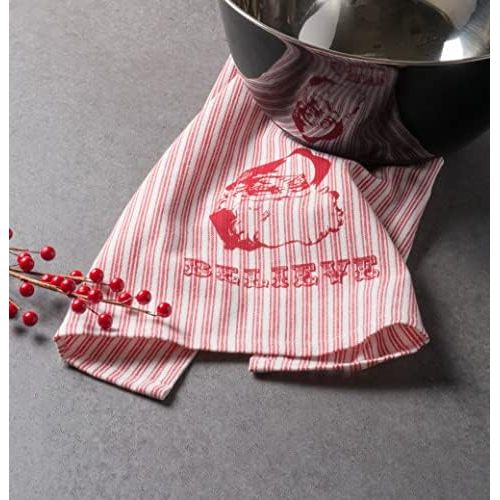  DII Vintage Collection Dishtowel, Set of 3, Merry Christmas, 3 Piece