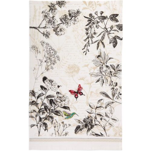  DII Print Kitchen Textiles, Dishtowel S/2, Botanical Blooms 2 Piece