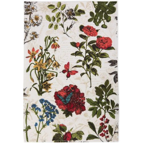  DII Print Kitchen Textiles, Dishtowel S/2, Botanical Blooms 2 Piece