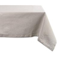 DII 100% Cotton, Chambray Tablecloth, Everyday Basic, Seats 4 to 6 People, 60x84, Natural: Kitchen & Dining