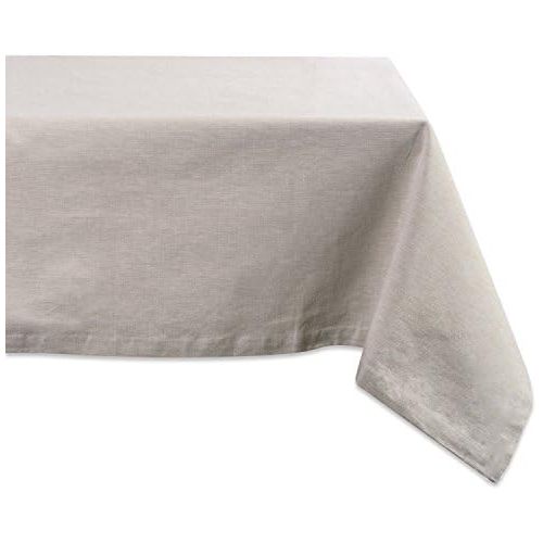  DII 100% Cotton, Chambray Tablecloth, Everyday Basic, Seats 4 to 6 People, 60x84, Natural: Kitchen & Dining