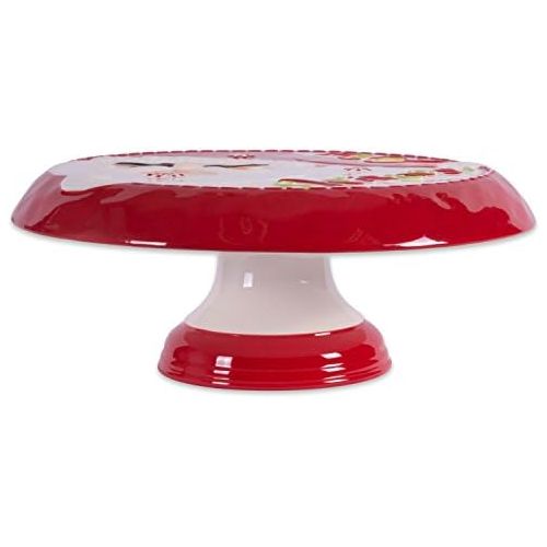  DII Winter Season Dishware Holiday Baking, 11.2 x 4.5, Santa Cake Stand