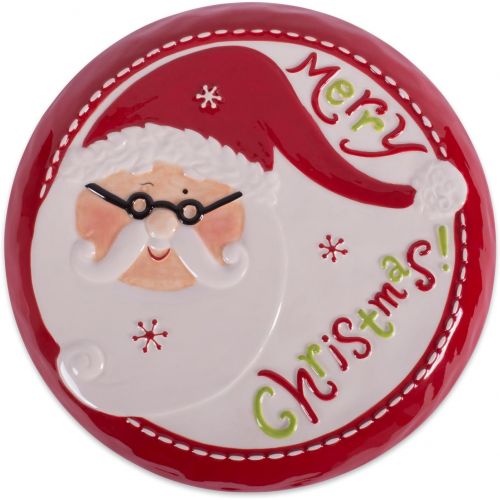  DII Winter Season Dishware Holiday Baking, 11.2 x 4.5, Santa Cake Stand