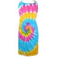 DII Cotton Adjustable Tie Dye Kitchen Chef Apron with Pocket and Extra Long Ties, 32 x 28, Men and Women Apron for Cooking, Baking, Crafting, Gardening, BBQ-Rainbow: Kitchen & Dini