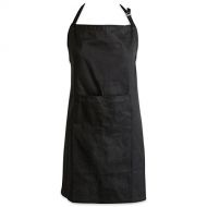 DII Adjustable Neck & Waist Ties with Front Pocket, 32x38 Apron Chino Chef Collection, Plus Size, Black: Kitchen & Dining