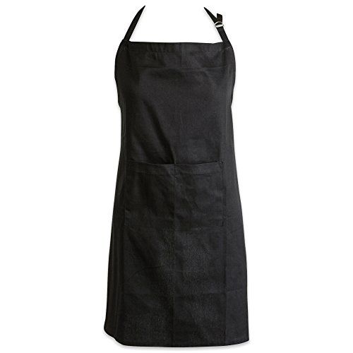  DII Adjustable Neck & Waist Ties with Front Pocket, 32x38 Apron Chino Chef Collection, Plus Size, Black: Kitchen & Dining