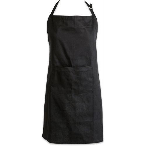  DII Adjustable Neck & Waist Ties with Front Pocket, 32x38 Apron Chino Chef Collection, Plus Size, Black: Kitchen & Dining