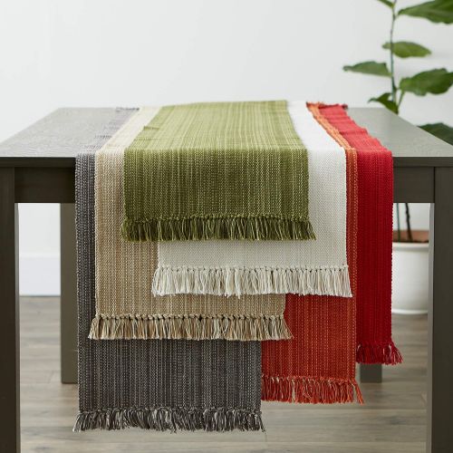  [아마존베스트]DII Varigated Tabletop Collection, Table Runner, 13x72, Taupe