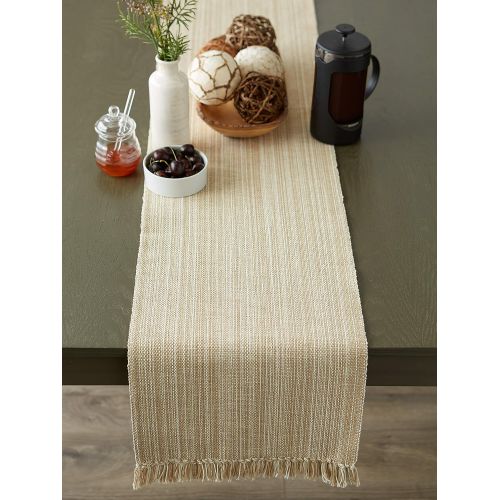  [아마존베스트]DII Varigated Tabletop Collection, Table Runner, 13x72, Taupe