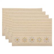 [아마존베스트]DII Metallic Holiday Tabletop Collection, Placemat S/4, Sparkle Snowflakes 4 Piece