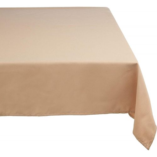  [아마존베스트]DII 60x84 Rectangular Polyester Tablecloth, Beige - Perfect for Fall, Brunch, Thanksgiving, Catering Events, Dinner Parties, Buffets, Weddings or Everyday Use