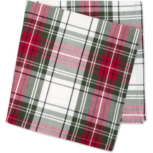  [아마존베스트]DII Christmas Plaid Collection Napkin, 20x20, Red & Green 6 Count