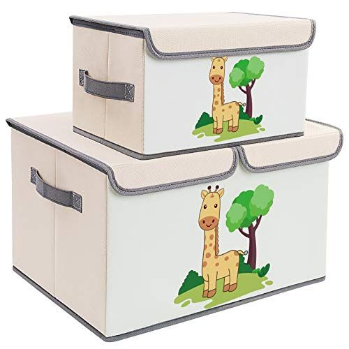  [아마존베스트]DIMJ Toy Chest with Lids, Kids Toy Bin 2 Packs Toy Storage Organizer for Boys, Girls, Nursery, Playroom, Closet, Living Room