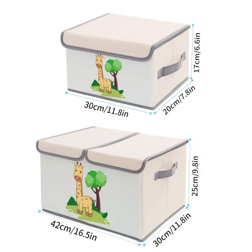  [아마존베스트]DIMJ Toy Chest with Lids, Kids Toy Bin 2 Packs Toy Storage Organizer for Boys, Girls, Nursery, Playroom, Closet, Living Room