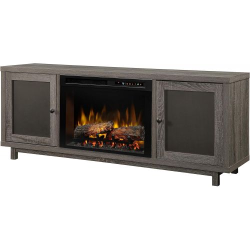  DIMPLEX Jesse TV Stand Electric Fireplace, 120V, 1500W, 12.5 Amps, Iron Mountain Grey