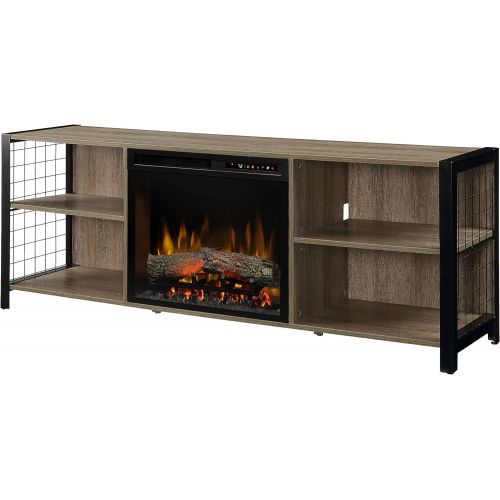  DIMPLEX Asher Media Console Electric Fireplace with Logs Tudor OAK/1500