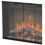 Dimplex BFDOOR33BLKSM Single-Pane 33 Bi-Fold Look Glass Door for Built-In Electric Firebox, Black