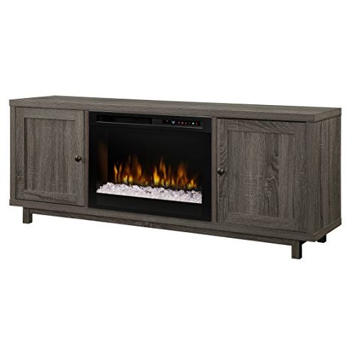  Dimplex Jesse TV Stand Electric Fireplace (Model: GDS26G8-1908IM), 120V, 1500W, 12.5 Amps, Iron Mountain Grey