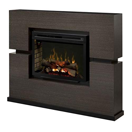  DIMPLEX Linwood Mantel in Rift Gray with Logset
