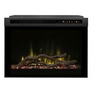 DIMPLEX DF26DWC-PRO DF26DWC-PRO Multi-Fire XHD PRO 5118 BTU / 1500W 26 Inch Wide Built-in Vent-Free Electric Fireplace with Acrylic Ice and Driftwood River Rock Media and Remote Co