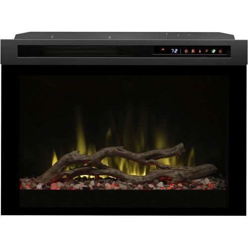  DIMPLEX DF26DWC-PRO DF26DWC-PRO Multi-Fire XHD PRO 5118 BTU / 1500W 26 Inch Wide Built-in Vent-Free Electric Fireplace with Acrylic Ice and Driftwood River Rock Media and Remote Co