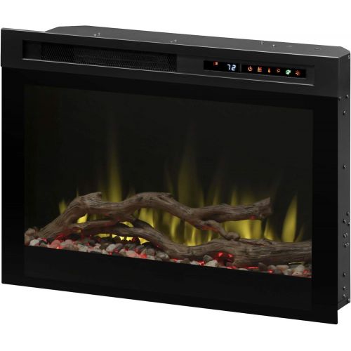  DIMPLEX DF26DWC-PRO DF26DWC-PRO Multi-Fire XHD PRO 5118 BTU / 1500W 26 Inch Wide Built-in Vent-Free Electric Fireplace with Acrylic Ice and Driftwood River Rock Media and Remote Co