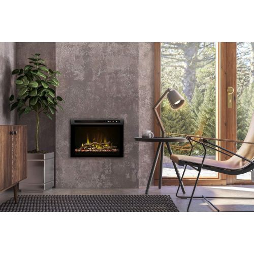  DIMPLEX DF26DWC-PRO DF26DWC-PRO Multi-Fire XHD PRO 5118 BTU / 1500W 26 Inch Wide Built-in Vent-Free Electric Fireplace with Acrylic Ice and Driftwood River Rock Media and Remote Co