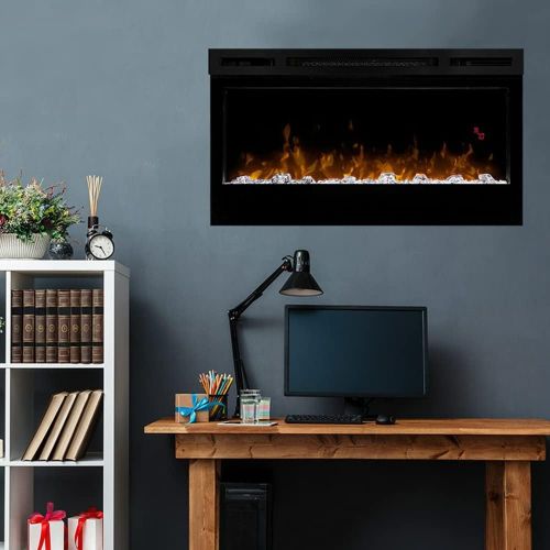  Dimplex Prism 34 Electric Fireplace & Driftwood Log Kit - Black, BLF3451 & LF34DWS-KIT