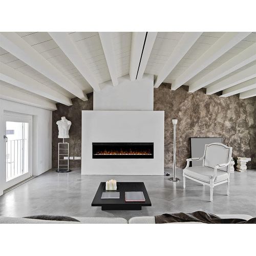  Dimplex Prism 74 Electric Fireplace & Driftwood Log Kit - Black, BLF7451 & LF74DWS-KIT