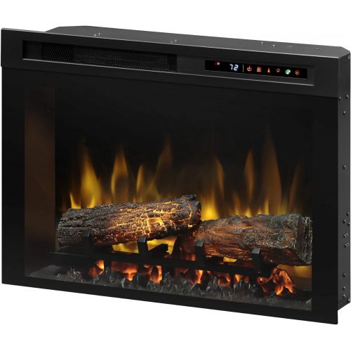  DIMPLEX DF26L-PRO DF26L-PRO Multi-Fire XHD PRO 5118 BTU / 1500W 26 Inch Wide Built-in Vent-Free Electric Fireplace with Inner-Glow Log Media and Remote Control