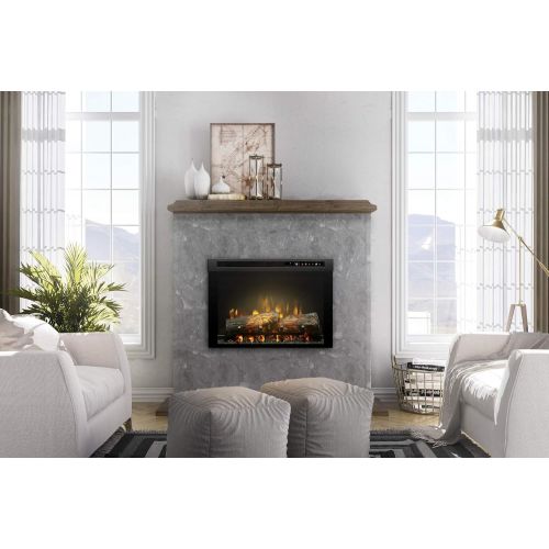  DIMPLEX DF26L-PRO DF26L-PRO Multi-Fire XHD PRO 5118 BTU / 1500W 26 Inch Wide Built-in Vent-Free Electric Fireplace with Inner-Glow Log Media and Remote Control