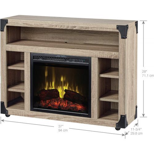  DIMPLEX Chelsea TV Stand with 18 Electric Fireplace, (Model: C3P18LJ-2086DO), 120V, 1500W, 12.5 Amps, Distressed Oak