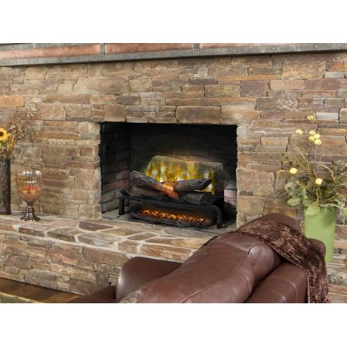  Dimplex Revillusion 20 Fireplace Log Set with Ashmat - Black, RLG20 & REM-KIT (KIT ONLY, Fireplace Sold Separately)