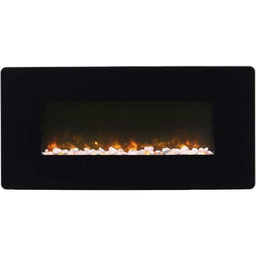  DIMPLEX Winslow 35 Wall-Mount Electric Fireplace, Model: SWM3520, 120V, 1400W, 11.7Amps, Black