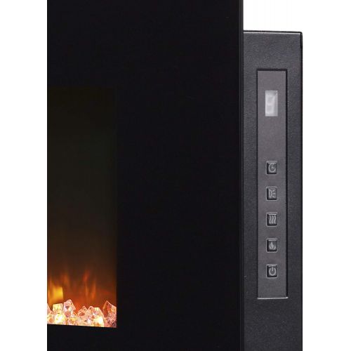  DIMPLEX Winslow 35 Wall-Mount Electric Fireplace, Model: SWM3520, 120V, 1400W, 11.7Amps, Black