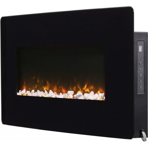  DIMPLEX Winslow 35 Wall-Mount Electric Fireplace, Model: SWM3520, 120V, 1400W, 11.7Amps, Black