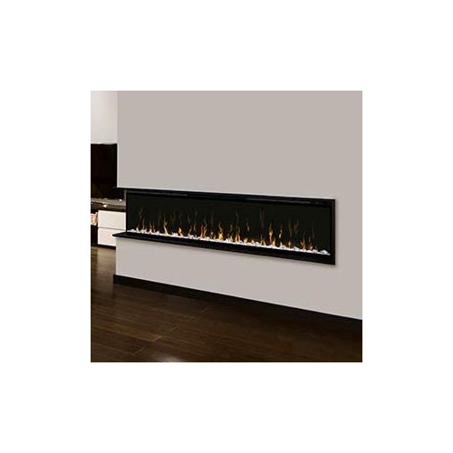  Dimplex Ignite XL 74 Built-in Linear Electric Fireplace with Optional Driftwood Kit - Black, XLF74 & LF74DWS-KIT