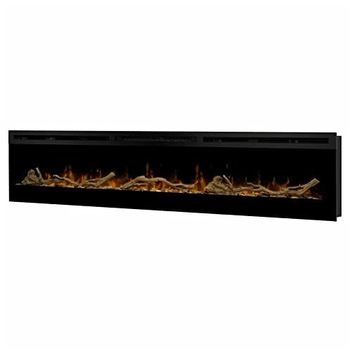  Dimplex Ignite XL 74 Built-in Linear Electric Fireplace with Optional Driftwood Kit - Black, XLF74 & LF74DWS-KIT